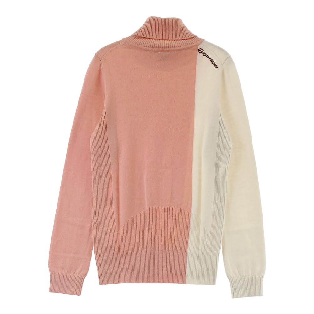 TAYLOR MADE テーラーメイド タートルネック 長袖ニットセーター ピンク系 M 【中古】ゴルフウェア レディース