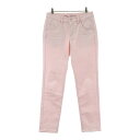 PEARLY GATES パーリーゲイツ コットン混パンツ ピンク系 0 【中古】ゴルフウェア レディース