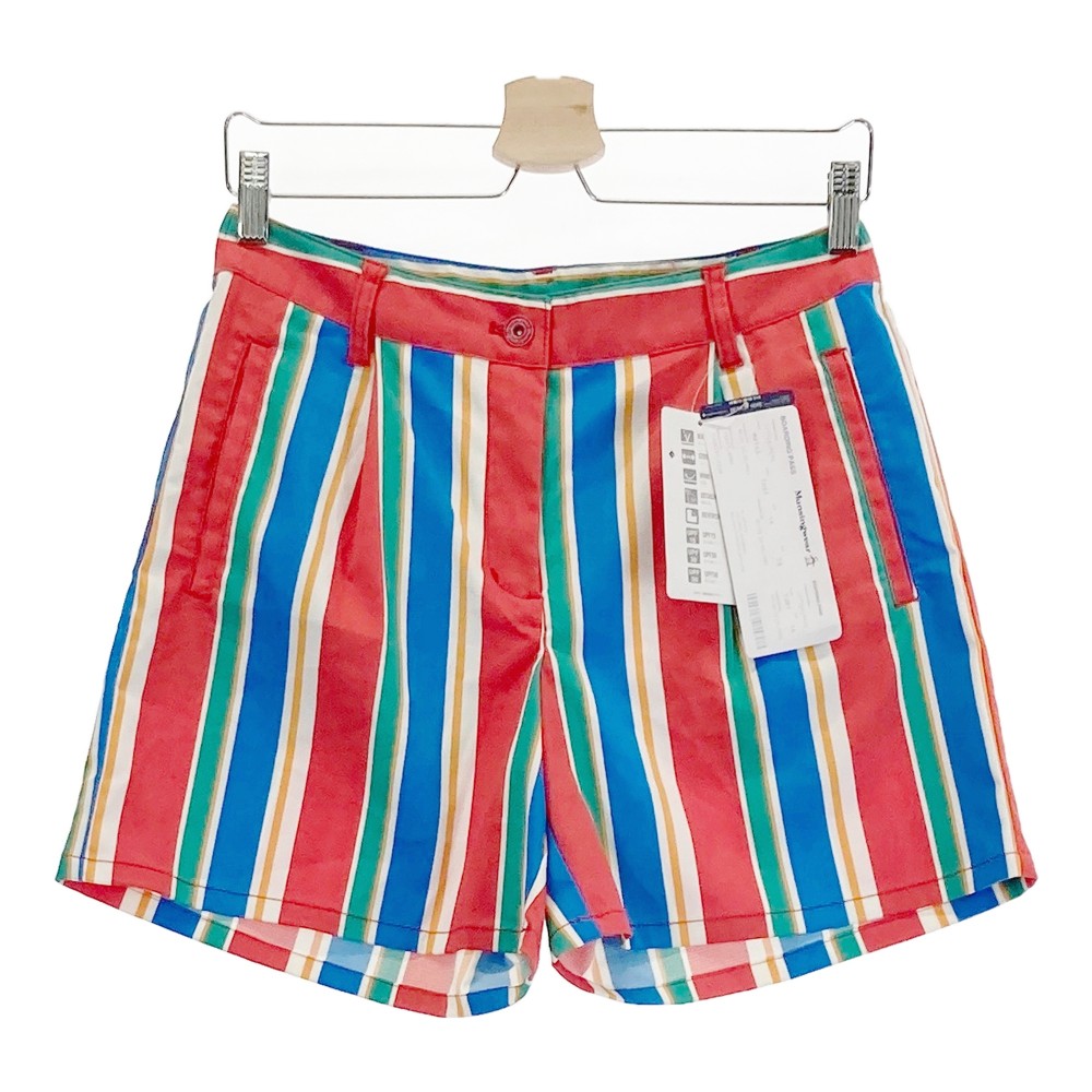 MUNSING WEAR マンシングウェア キュロットパンツ ストライプ柄 レッド系 11 【中古】ゴルフウェア レディース