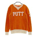 BEAMS GOLF ビームスゴルフ ウール ニットセーター オレンジ系 M 【中古】ゴルフウェア レディース