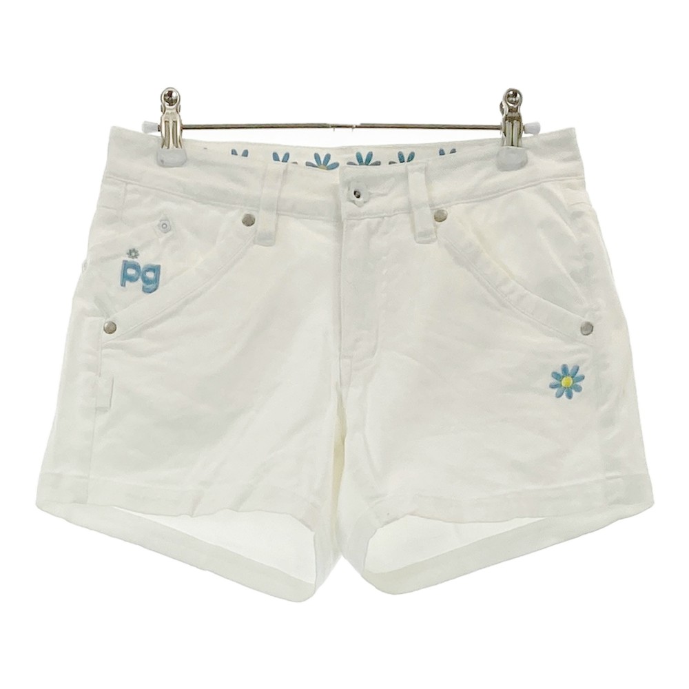 PEARLY GATES パーリーゲイツ ストレッチショートパンツ ホワイト系 00 【中古】ゴルフウェア レディース
