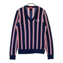 CALLAWAY キャロウェイ 長袖 ニットセーター ストライプ柄 ネイビー系 L 【中古】ゴルフウェア レディース
