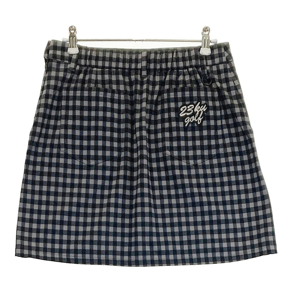 23区GOLF ニジュウサンクゴルフ 裏起毛 スカート チェック柄 ブラック系 1 【中古】ゴルフウェア レディース stst-used-10855350 中古ゴルフウェア通販STST サンプル画像2