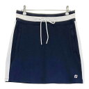 FOOT JOY フットジョイ ストレッチスカート ネイビー系 M 【中古】ゴルフウェア レディース(4)