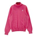 JACK BUNNY ジャックバニー カシミヤ混 ハイネック ニット セーター ピンク系 1 【中古】ゴルフウェア レディース