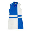 DESCENTE GOLF デサントゴルフ ノースリーブ ワンピース ブルー系 M 【中古】ゴルフウェア レディース