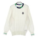 BEAMS GOLF ビームスゴルフ 長袖ニットセーター ホワイト系 M 【中古】ゴルフウェア レディース