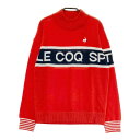 LE COQ GOLF ルコックゴルフ ハイネック 長袖ニットセーター レッド系 M 【中古】ゴルフウェア レディース