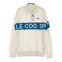 LE COQ GOLF ルコックゴルフ ハイネック 長袖ニットセーター ベージュ系 M 【中古】ゴルフウェア レディース