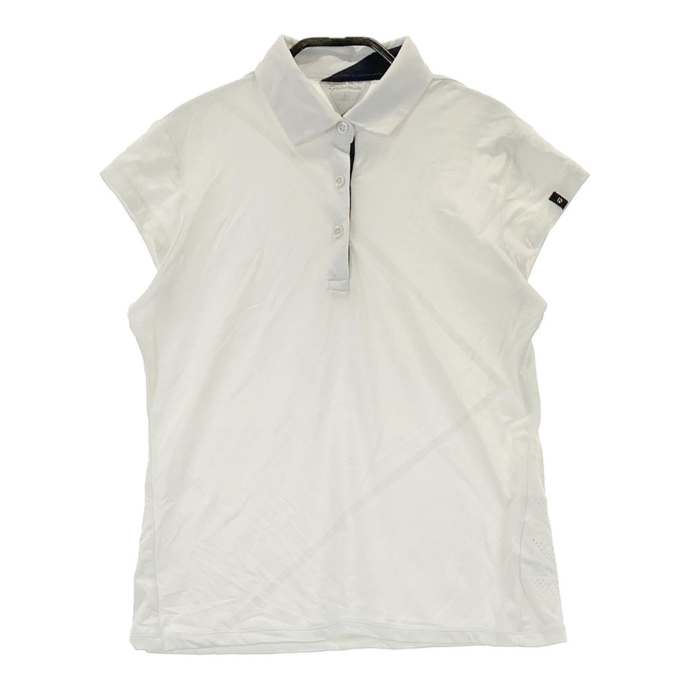 TAYLOR MADE テーラーメイド 半袖ポロシャツ ホワイト系 S 【中古】ゴルフウェア レディース