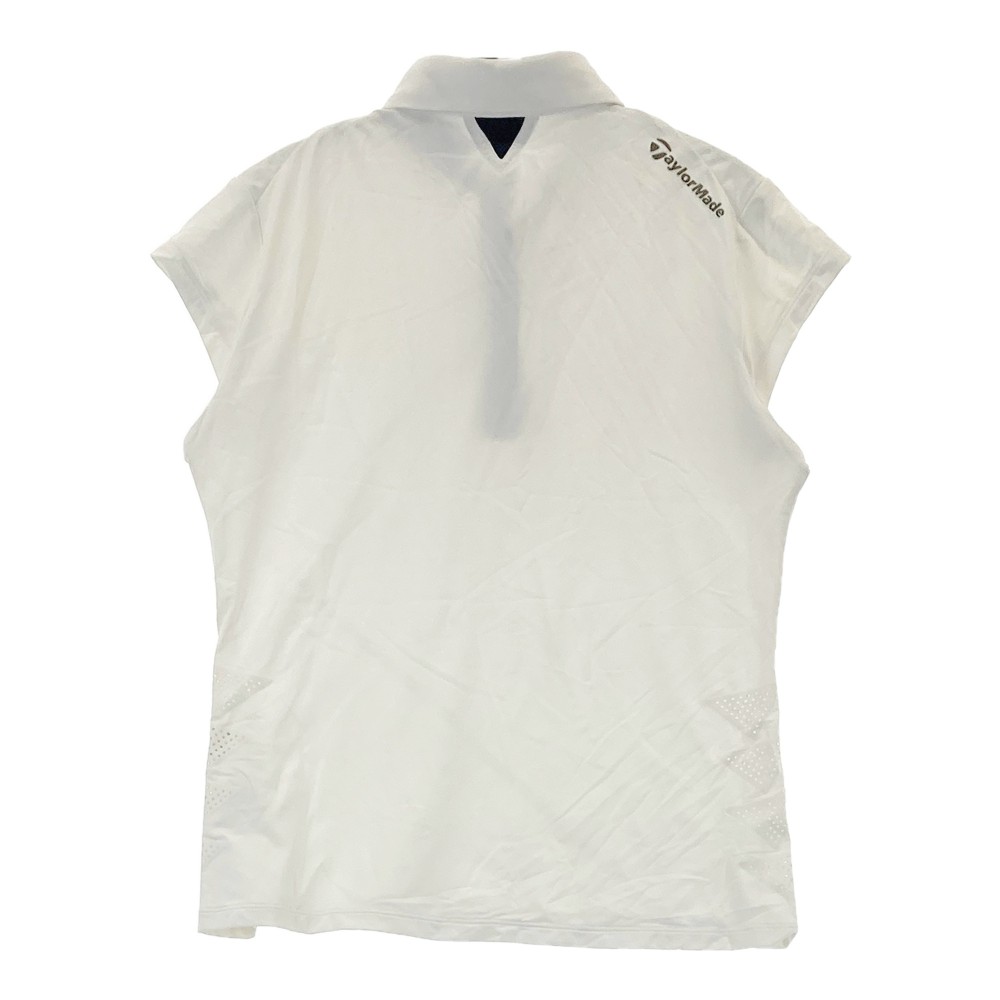 TAYLOR MADE テーラーメイド 半袖ポロシャツ ホワイト系 S 【中古】ゴルフウェア レディース
