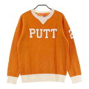 BEAMS GOLF ビームスゴルフ ニットセーター ウール オレンジ系 L 【中古】ゴルフウェア レディース