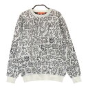 BEAMS GOLF ビームスゴルフ ×Keith Haring ウール混 ニットセーター 総柄 ホワイト系 M 【中古】ゴルフウェア レディース