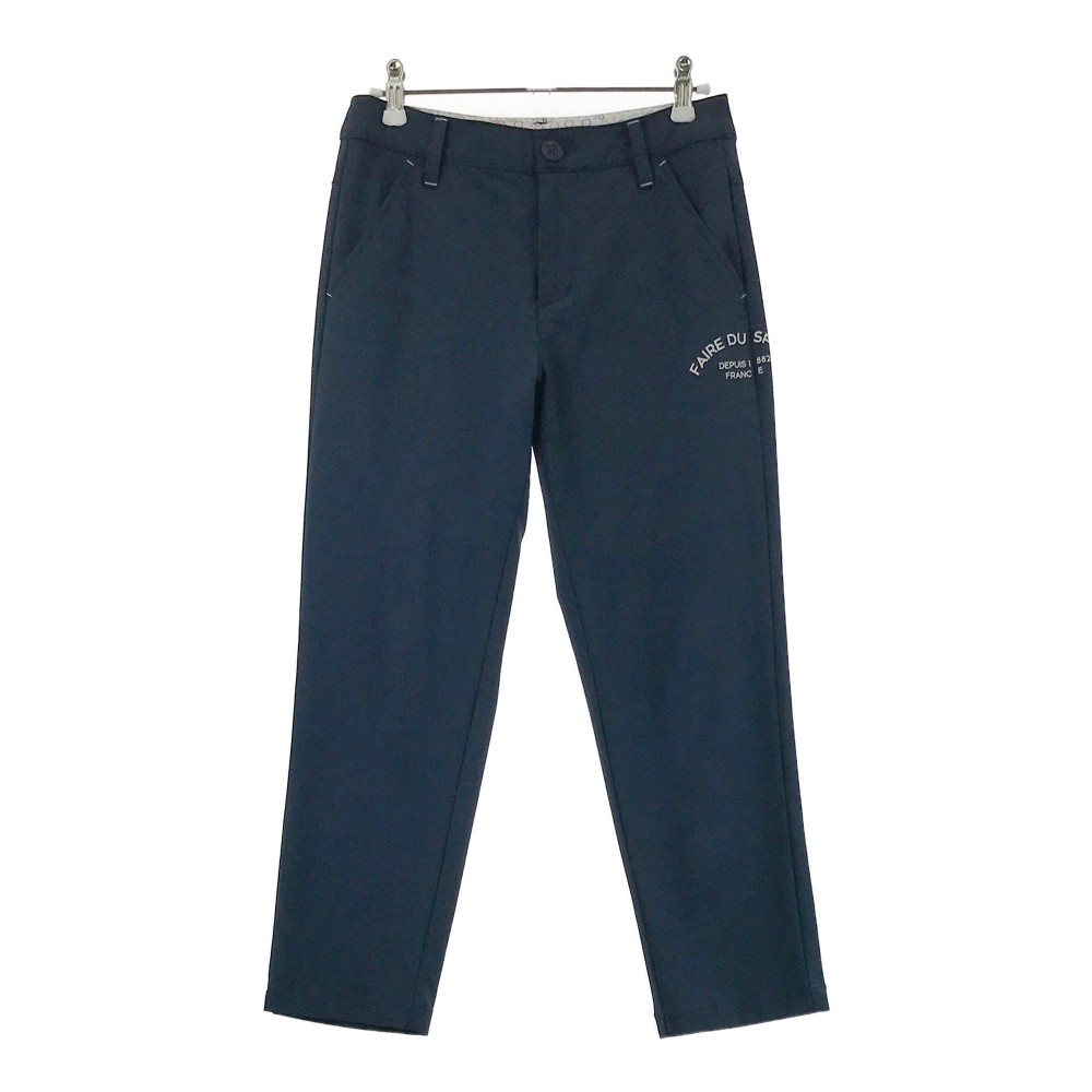 LE COQ GOLF ルコックゴルフ ストレッチパンツ ネイビー系 7 【中古】ゴルフウェア レディース