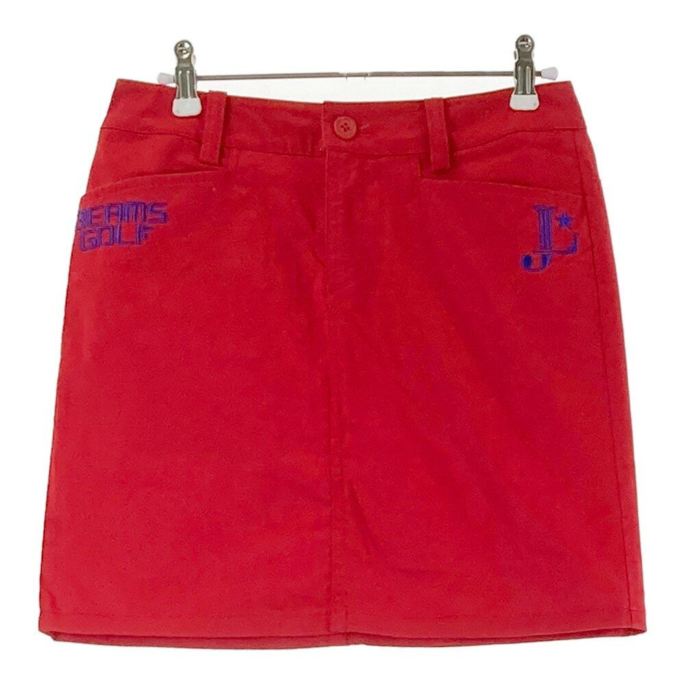 BEAMS GOLF ビームスゴルフ ストレッチスカート レッド系 S 【中古】ゴルフウェア レディース