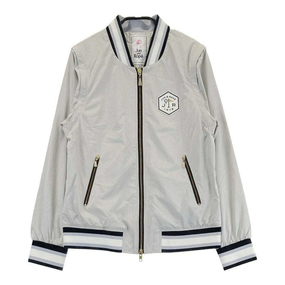 JUN&ROPE ジュン アンド ロペ 2WAY ジップジャケット 裏メッシュ グレー系 M 【中古】ゴルフウェア レディース