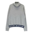 AND PER SE アンパスィ タートルネック ニット セーター グレー系 M 【中古】ゴルフウェア レディース