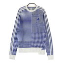 ADIDAS GOLF アディダスゴルフ ニットセーター 総柄 ブルー系 M 【中古】ゴルフウェア レディース
