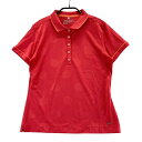 NIKE GOLF ナイキゴルフ 半袖ポロシャツ ドット柄 レッド系 L 【中古】ゴルフウェア レディース