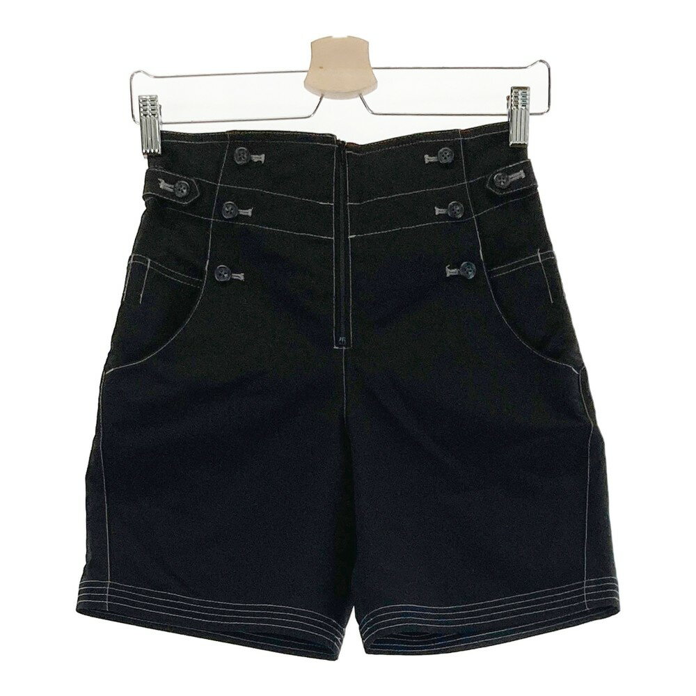 VIVA HEART ビバハート ハイウエスト ストレッチショートパンツ ブラック系 38 【中古】ゴルフウェア レディース