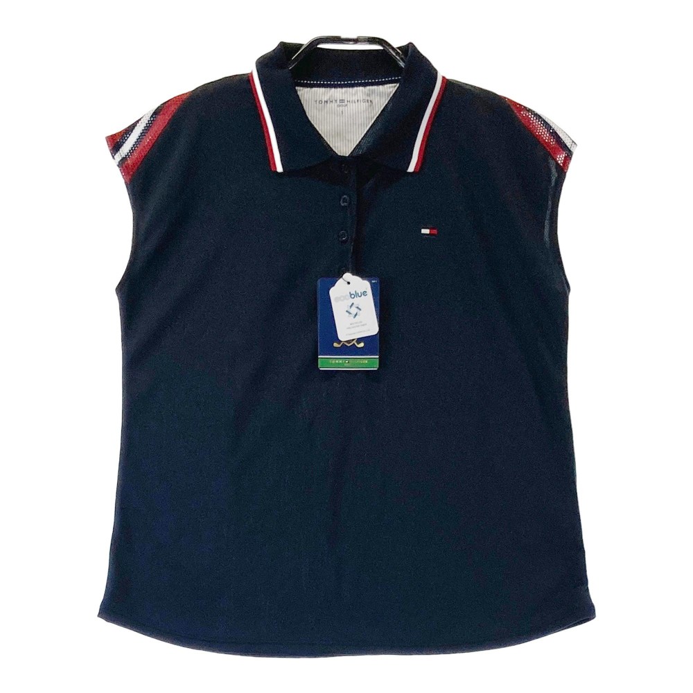 TOMMY HILFIGER GOLF トミー ヒルフィガーゴルフ 半袖ポロシャツ ネイビー系 S 【中古】ゴルフウェア レディース