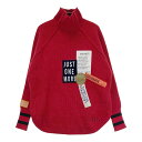 KISS ON THE GREEN キスオンザグリーン ハイネック ニットセーター レッド系 【中古】ゴルフウェア レディース