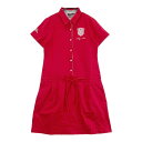 KAPPA GOLF カッパゴルフ 半袖ワンピース レッド系 M 【中古】ゴルフウェア レディース