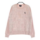 PEARLY GATES パーリーゲイツ ニットセーター ロゴ柄 ピンク系 1 【中古】ゴルフウェア レディース