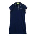 VIVA HEART ビバハート 012-66340 半袖ワンピース ロゴ総柄 ネイビー系 40 【中古】ゴルフウェア レディース