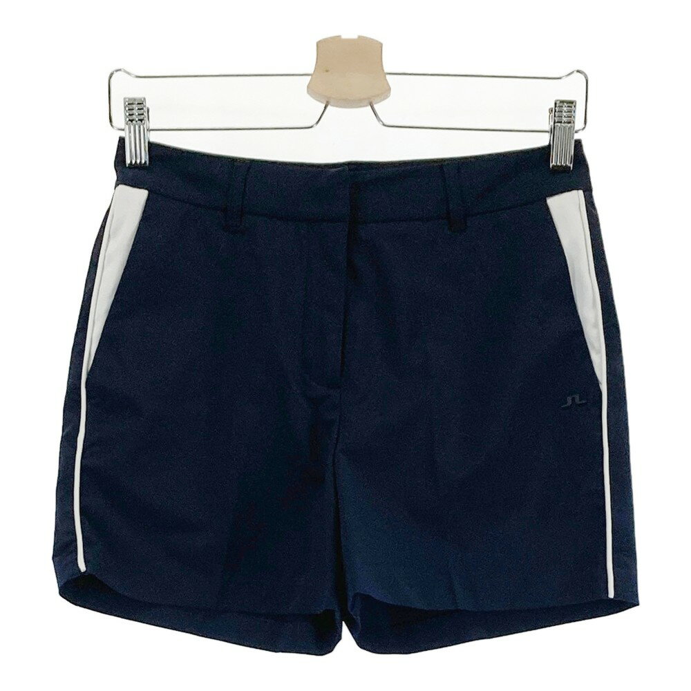 J.LINDEBERG ジェイリンドバーグ ストレッチショートパンツ ネイビー系 25 【中古】ゴルフウェア レディース