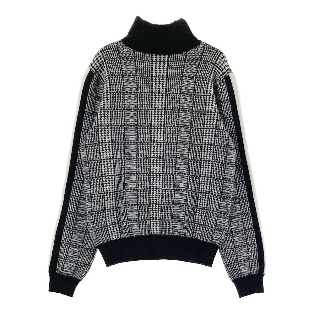 DELSOL デルソル タートルネック ニットセーター 総柄 ブラック系 M 【中古】ゴルフウェア レディース