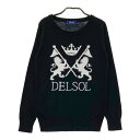 DELSOL デルソル ニットセーター ブラック系 M 【中古】ゴルフウェア レディース