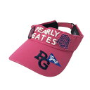PEARLY GATES パーリーゲイツ サンバイザー ピンク系 FR 【中古】ゴルフウェア