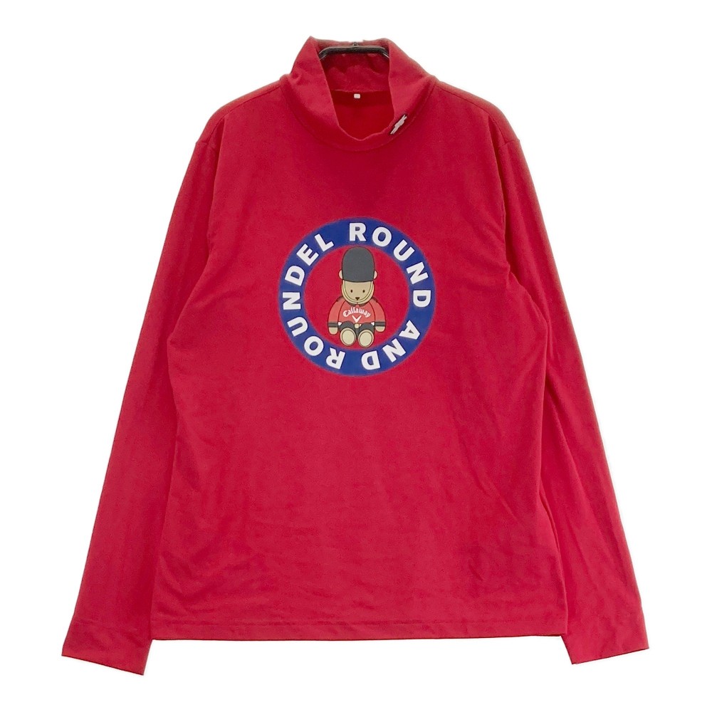 CALLAWAY キャロウェイ ハイネック 長袖 Tシャツ レッド系 L 【中古】ゴルフウェア レディース