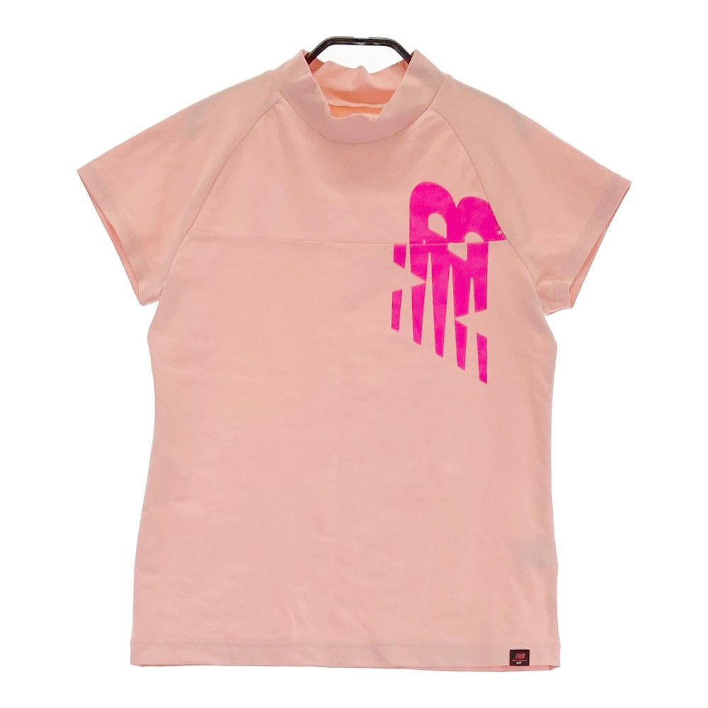 NEW BALANCE GOLF ニューバランス ハイネック 半袖Tシャツ オレンジ系 1 【中古】ゴルフウェア レディ..