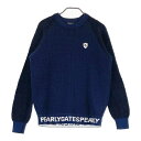 PEARLY GATES パーリーゲイツ ニットセーター 切替 ネイビー系 1 【中古】ゴルフウェア レディース