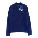 FIDRA フィドラ 2024年モデル ハーフジップ ニットセーター ケーブル編み ネイビー系 S 【中古】ゴルフウェア レディース