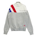 LE COQ GOLF ルコックゴルフ ハイネック ニットセーター グレー系 L 【中古】ゴルフウェア レディース