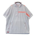 LE COQ GOLF ルコックゴルフ 裏メッシュ 半袖 ハーフジップジャケット グレー系 L 【中古】ゴルフウェア レディース