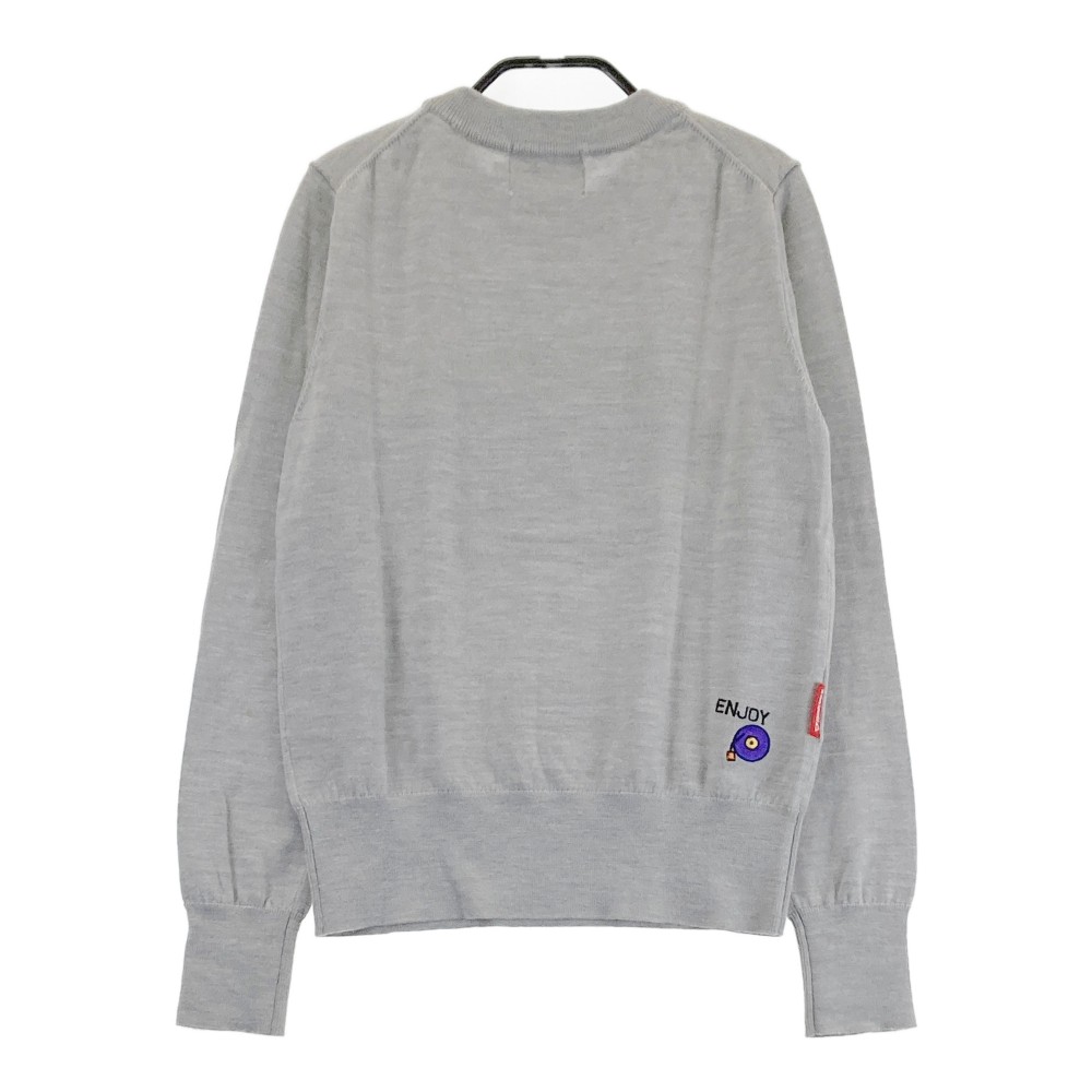 LE COQ GOLF ルコックゴルフ ニットセーター グレー系 M 【中古】ゴルフウェア レディース