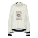 MUNSING WEAR マンシングウェア タートルネック ニット セーター ホワイト系 LL 【中古】ゴルフウェア レディース