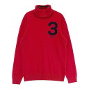 ADIDAS GOLF アディダスゴルフ ウール混 タートルネック ニットセーター レッド系 L 【中古】ゴルフウェア レディース