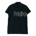 PGG PEARLY GATES パーリーゲイツ 2024年モデル ハイネック 半袖Tシャツ ロゴパネル ブラック系 0 【中古】ゴルフウェア レディース