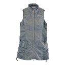 HEAL CREEK ヒールクリーク ノースリーブワンピース フルジップ ギンガムチェック柄 ブラック系 42 【中古】ゴルフウェア レディース