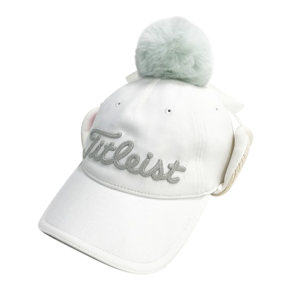 TITLEIST タイトリスト 2023年モデル ボンボン付 2WAY キャップ ホワイト系 55～57 【中古】ゴルフウェア
