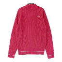 CALLAWAY キャロウェイ ウール混 ニットセーター ピンク系 LL 【中古】ゴルフウェア レディース