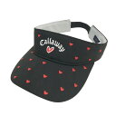 CALLAWAY キャロウェイ 2024年モデル サンバイザー ハート柄 ブラック系 FR 【中古】ゴルフウェア