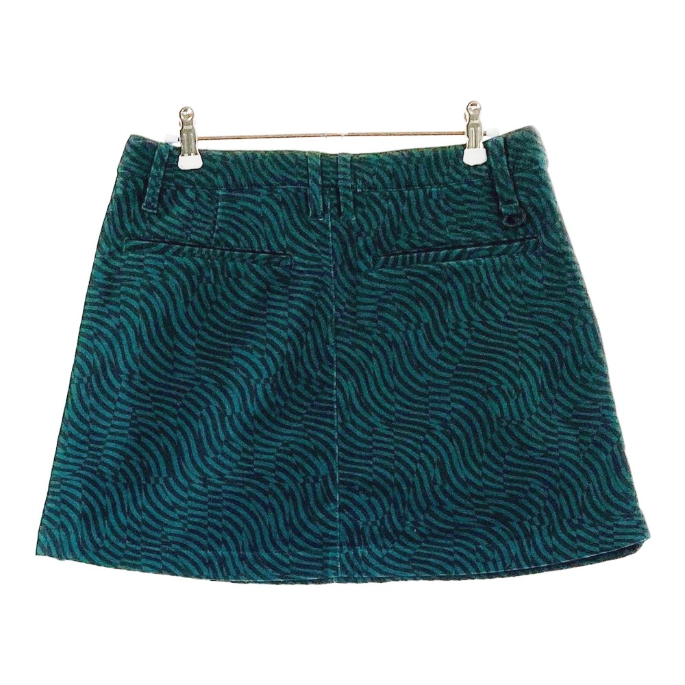 JACK BUNNY ジャックバニー インナー付スカート 総柄 グリーン系 2 【中古】ゴルフウェア レディース