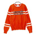 LE COQ GOLF ルコックゴルフ ニットセーター オレンジ系 L 【中古】ゴルフウェア レディース