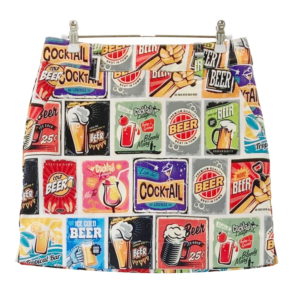 LOUD MOUTH ラウドマウス インナー付スカート ラウドマウススープ 総柄 ホワイト系 M 【中古】ゴルフウ..